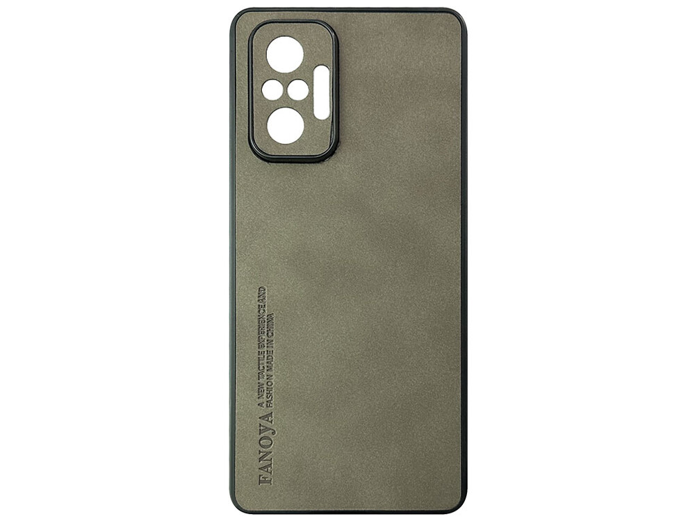 Накладка Nubuck Fanoya Fashion Redmi Note 10 Pro olive