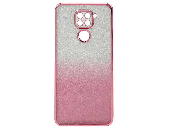 Накладка Ombre Glitter Redmi Note 9 розовое золото