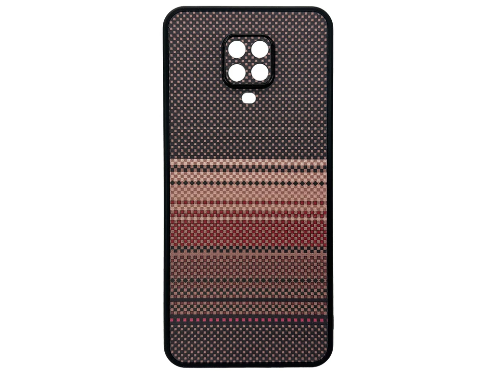 Накладка Elite Carbonique Redmi Note 9s/Note 9 Pro/Note 9 Pro Max beige/red/black