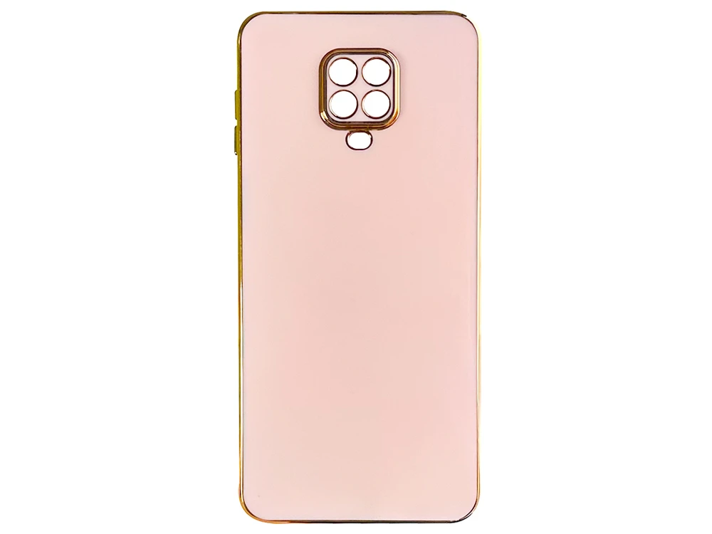 Накладка Colorful Golden Line Redmi Note 9s/Note 9 Pro/Note 9 Pro Max pink