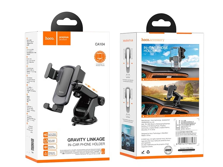 Holder Hoco CA104 gravity linkage black