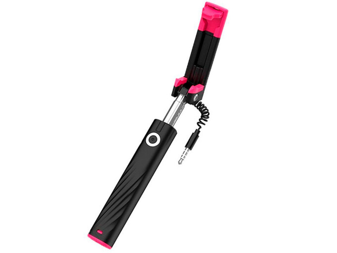 Монопод Hoco K7 3.5 64см black/pink