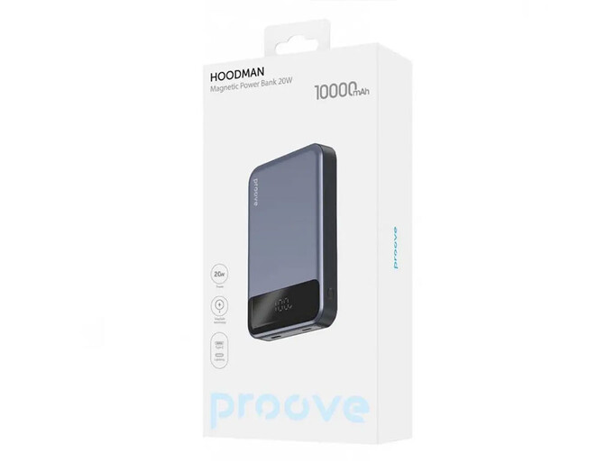 Power Bank Proove Hoodman Magnetic 10000mAh 20W gray