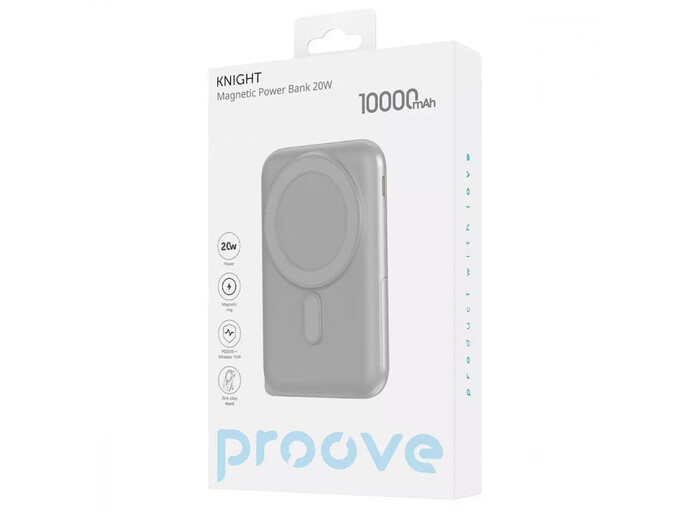 Power Bank Proove Knight 20W Magnetic 10000mAh темно-серый