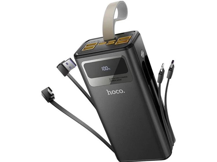 Power Bank Hoco DB58 30000 mAh 22.5W + lightning/Type-C + lamp black