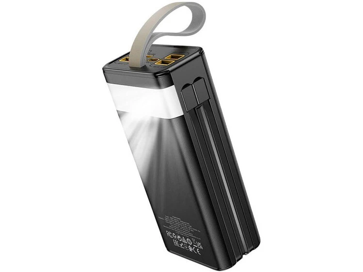 Power Bank Hoco DB58 30000 mAh 22.5W + lightning/Type-C + lamp black