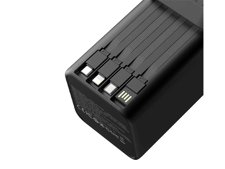Power Bank XO PR286 50000 mAh lightning/micro/Type-C/USB + LED Lamp black