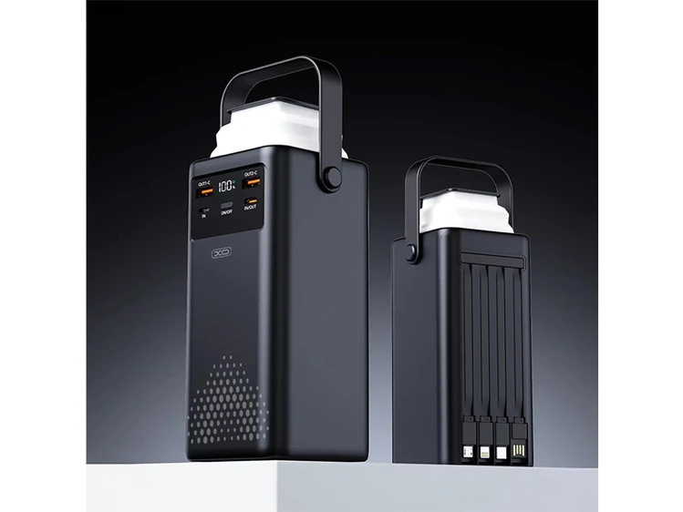 Power Bank XO PR286 50000 mAh lightning/micro/Type-C/USB + LED Lamp black