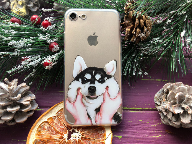 Силікон iPhone 7/8/SE 2 Собака улибака