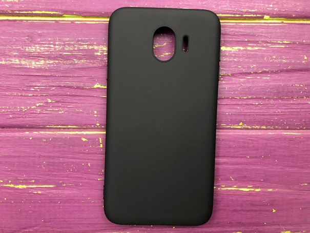 Стандартный силиконовый матовый чехол Samsung J4 Black