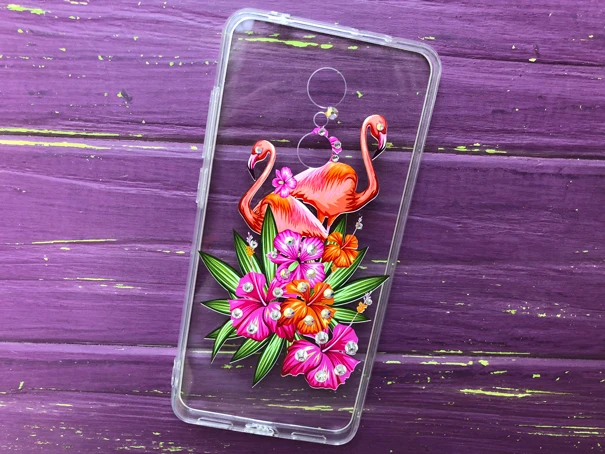 Plastic Diamond Redmi 5+ two Flamingo