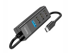 USB 3.0 HUB Hoco HB25 4 in1 Type-C to USB3.0+USB2.0*3 (0.25m) black - 3