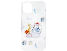 Накладка силікон Print iPhone 12 Pro Max Fox and snowman - 2