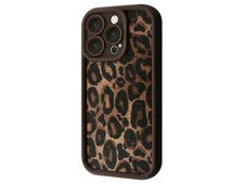 TPU Leather Camera iPhone 16 Pro leopard brown - 1