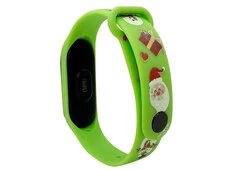 Ремінець силікон New Year Mi Band 5/6 neon green - 1