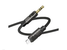 Кабель AUX Borofone BL22 3.5 to Lightning (1m) black - 2