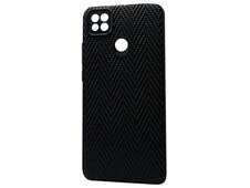 Накладка Leather Weaving Redmi 9C/10A black - 1