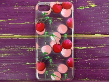 Case Transparentl iPhone 7/8/SE 2 Cherry - 1