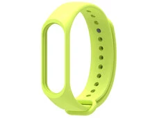 Силиконовый ремешок Mi Band 3/4 лайм - 1