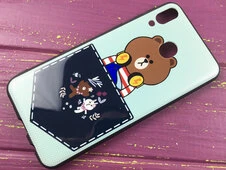 Накладка Pocket Animal Samsung M20 медведь - 3