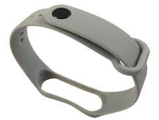 Силиконовый ремешок Mi Band 3/4 светло-серый - 2