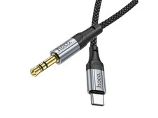 Кабель AUX Hoco UPA26 3.5 to Type C (1m) black - 2