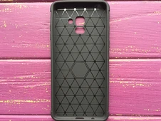 Силікон ребристий бік Samsung A8+(18) Black - 4