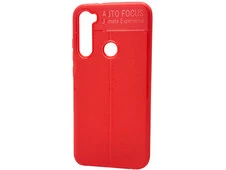 Накладка кожа Autofocus Redmi Note 8 red - 1