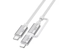 Кабель HOCO U134 2in1 3.0A Type-C to Type-C + Lightning (1.2m) gray - 2