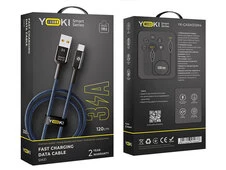 Кабель YOKI Smart SM31 Type-C 3A (1.2m) black/blue - 4