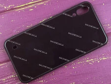 TPU+Стекло Balenciaga Samsung M10 Черный - 3