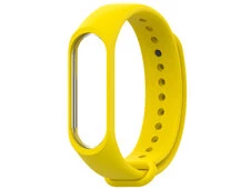 Силиконовый ремешок Mi Band 3/4 желтый - 1
