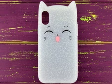 3D Sweet Cat iPhone X/Xs White - 1