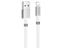 Кабель HOCO U91 Magnetic 2.4A Lightning (1m) white - 2