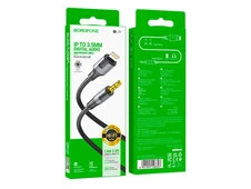 Кабель AUX Borofone BL19 3.5 to Lightning (1m) black - 3