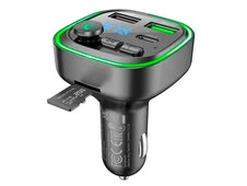 FM Модулятор BOROFONE BC48 2USB/1Type-C/18W/QC3.0 черный - 1