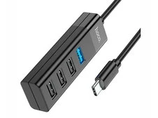USB 3.0 HUB Hoco HB25 4 in1 Type-C to USB3.0+USB2.0*3 (0.25m) black - 2