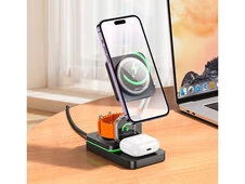 Wireless Charger Hoco CQ10 3in1 15W Type-C black - 4