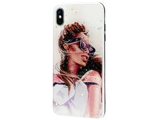 Накладка Confetti iPhone X/Xs Chanel glass - 1