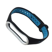 Ремінець силікон Sport Mi Band 3/4 black/blue - 3
