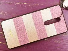 Накладка кожа SIBLING glitter Mi9T/Pro/K20 Pink - 3