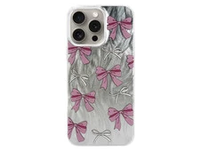 Накладка Paint Stroke Bows iPhone 16 Pro Max silver - 1