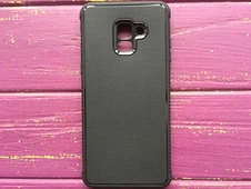 Силікон ребристий бік Samsung A8+(18) Black - 1