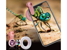 Макро лінза LQ-190 + led flash light pink - 5