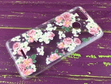 Силікон Redmi 6 white rose - 3