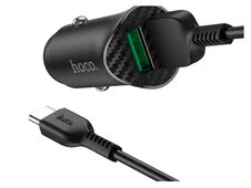 АЗП Hoco Z39 Farsighted 2USB/QC3.0/18W + кабель Type-C black - 1