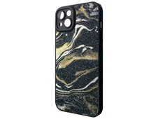 Накладка Glitter Marble NEW disign iPhone 14+ black - 2
