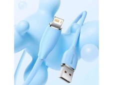 Кабель Baseus Jelly Liquid Silica Gel Lightning 2.4А (1.2m) blue - 3