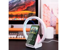 Смарт-лампа RGB WIWU W021 LED Беспроводная Зарядка Динамик белый - 4