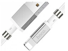 Кабель HOCO U91 Magnetic 2.4A Lightning (1m) white - 3